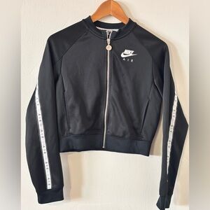 Nike Women’s XS Crop Top Black Track Zip Up Jacket